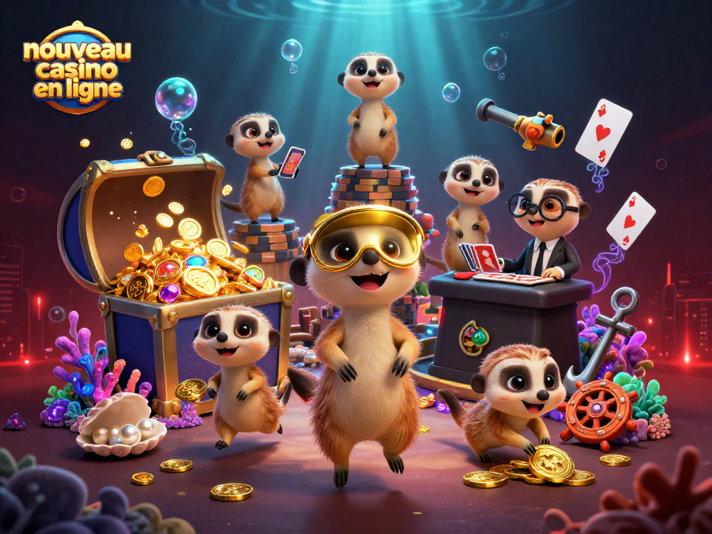 Jouez au nouveau casino en ligne avec des meerkats fascinants et une scène animée pleine de trésors.