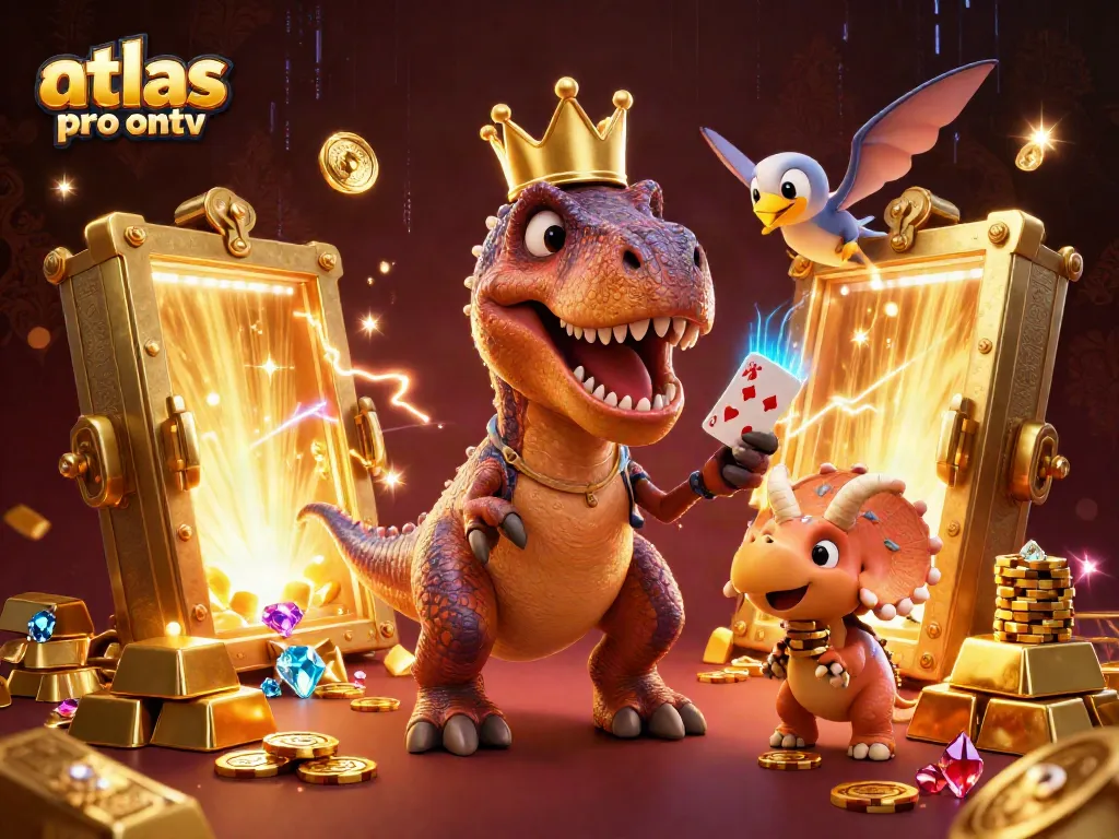 Jouez à atlas pro ontv avec cette illustration dynamique de casino colorée remplie de trésors et d'animations.